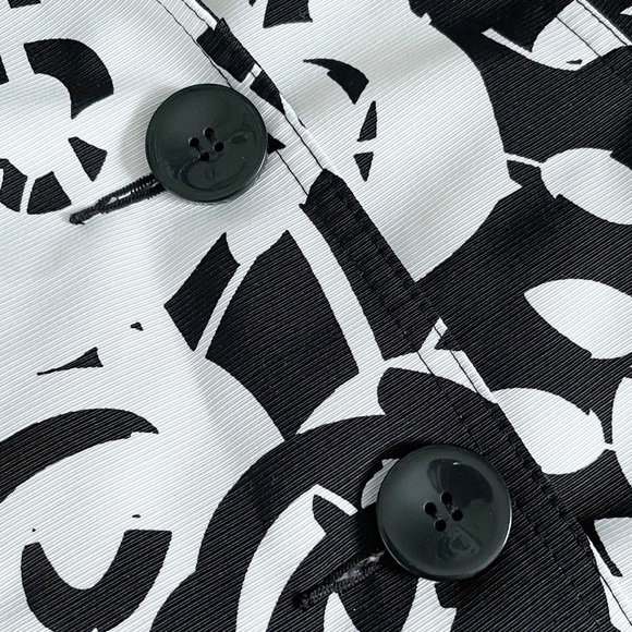 Tanjay Abstract Artsy Print Button Up Jacket Size 12 Geometric 80s 90s - Picture 4 of 10